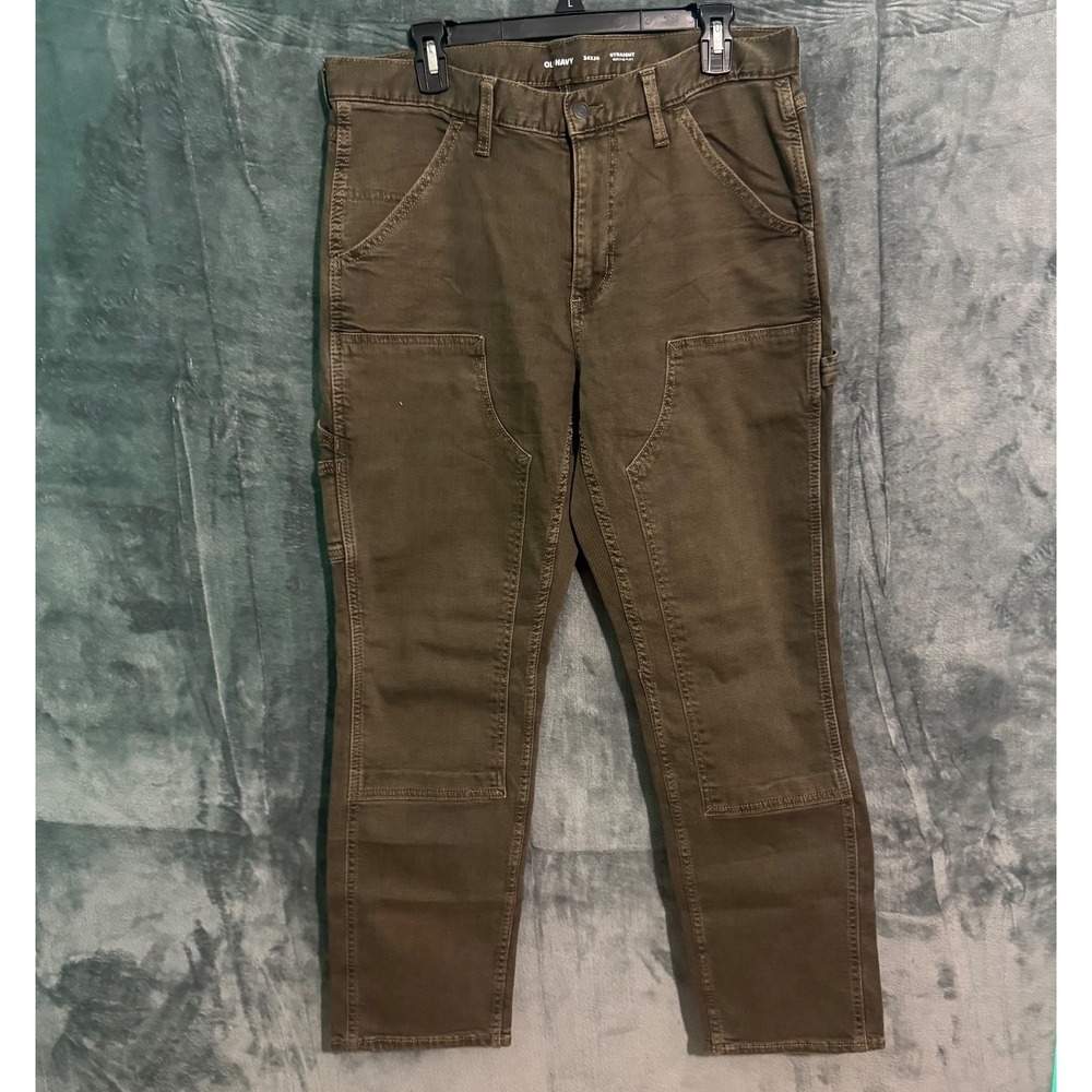 Old navy carpenter Pants Men's 34 X 30 Brown straight Fit Work Utility